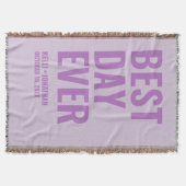 Bester Tag je Personalisierter Hochzeitstich Decke (Vorderseite)