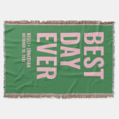 Bester Tag je Personalisierter Hochzeitstich Decke (Vorderseite)