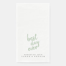 Bester Tag je Sage Green Wedelhandtuch