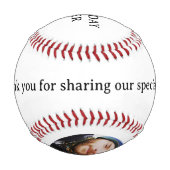 Bester Tag je Vielen Dank Gastgeschenk Hochzeit Baseball (Vorderseite)