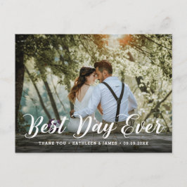 Bester Tag je | Wedding Foto Vielen Dank Postkarte