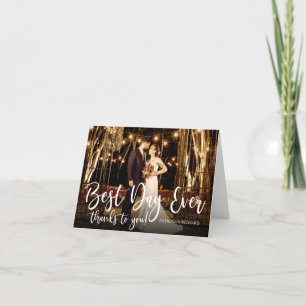 Bester Tag überhaupt Elegante Foto-Hochzeit Danke