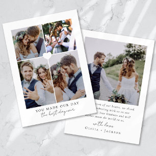 Bester Tag überhaupt Foto-Collage Hochzeit Dankeskarte