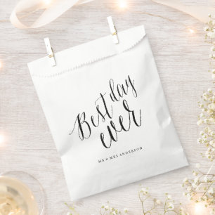 Bester Tag überhaupt Skript Chic Kalligrafie Name Geschenktütchen