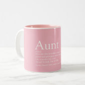 Bester Tante-Spaß-Pink-Definition-Zitat Zweifarbige Tasse (Vorderseite Links)