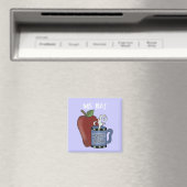 Bester Teacher Apfelkaffee-Cup-Kühlschrankmagnet Magnet (In Situ (Geschirrspüler))