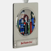 Bester Teacher Nutcracker Banner-Ornament Silber (Rechts)
