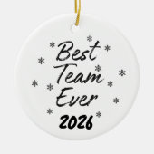 Bester Team-Mitarbeiter überhaupt Keramik Ornament (Vorne)