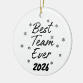 Bester Team-Mitarbeiter überhaupt Keramik Ornament (Links)