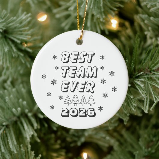 Bester Team-Mitarbeiter überhaupt Keramik Ornament (Baum)