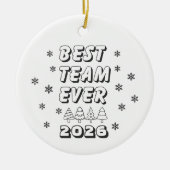 Bester Team-Mitarbeiter überhaupt Keramik Ornament (Vorne)