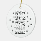 Bester Team-Mitarbeiter überhaupt Keramik Ornament (Links)