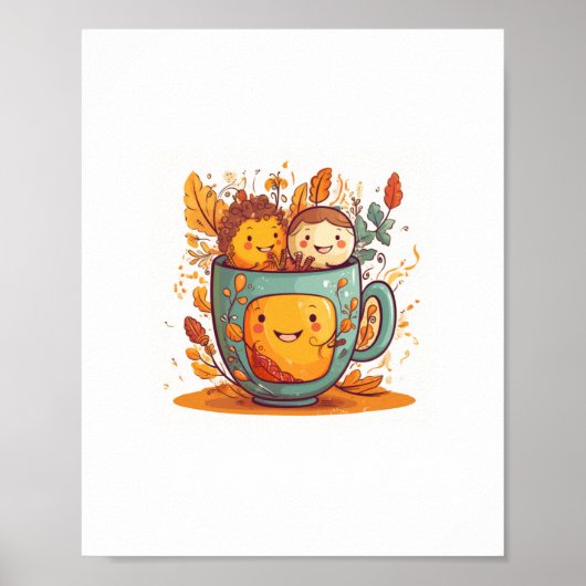 bester Tee,beste Freundin, süß, Tee-Thema Poster (Vorne)