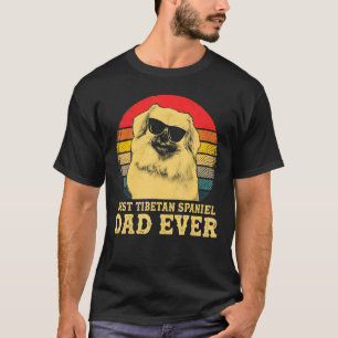 Bester Tibetan Spaniel-Vater überhaupt Hund Retro  T-Shirt