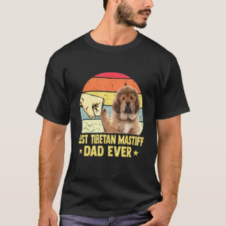 Bester tibetischer Mastiff-Vater je Retro Vintager T-Shirt