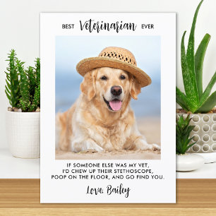 Bester Tierarzt je Personalisiert Hunde Foto Dankeskarte