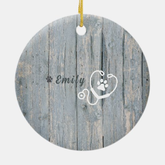 Bester Tierarzt je Weihnachtsgeschenk Ornament (Hinten)