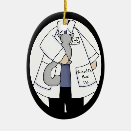 Bester Tierarzt Keramik Ornament (Vorne)