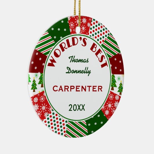 BESTER TISCHLER oder irgendein Beruf Keramikornament (Rechts)