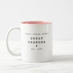 Bester Titel überhaupt Großmutter Custom-Mug Zweifarbige Tasse