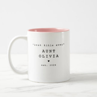 Bester Titel überhaupt Tante Personalisierter Bech Zweifarbige Tasse