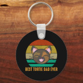 Bester Tortie Vater je Niedlich Tortoiseshell Cat Schlüsselanhänger (Vorderseite)