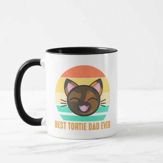 Bester Tortie-Vater je Niedlich Tortoiseshell Katz Tasse (Links)