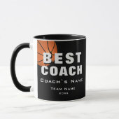 Bester Trainer Basketball Ball Danke Trainer Tasse (Links)