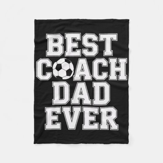 Bester Trainer Dad Aller Zeiten Fußball-Enthusiast Fleecedecke (Vorderseite)