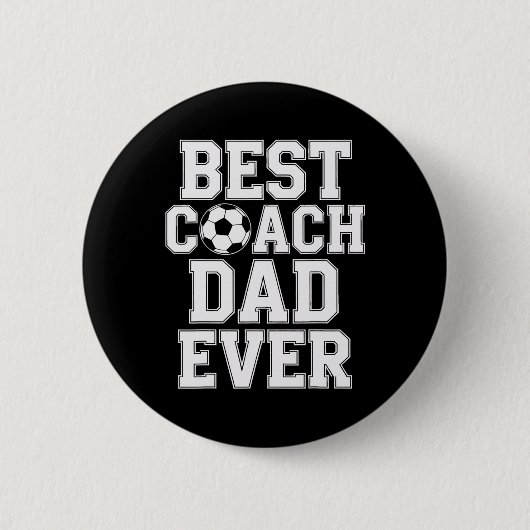 Bester Trainer Dad Ever Fußballspieler Coaching  Button (Vorderseite)