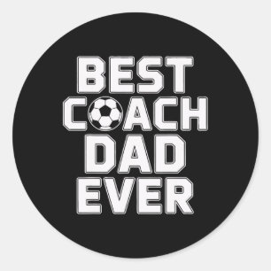 Bester Trainer Dad jemals Fußball Führung Runder Aufkleber
