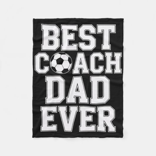 Bester Trainer Dad jemals Fußballspieler Coaching Fleecedecke (Vorderseite)