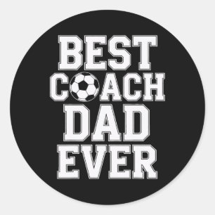 Bester Trainer Dad jemals Fußballspieler Coaching Runder Aufkleber
