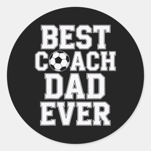 Bester Trainer Dad jemals Fußballspieler Coaching Runder Aufkleber (Vorderseite)
