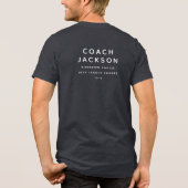Bester Trainer je modernes Sportteam Tri-Blend Shirt (Rückseite)