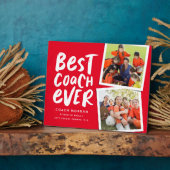 Bester Trainer je zwei Foto Team Danke Fotoplatte (Seite)