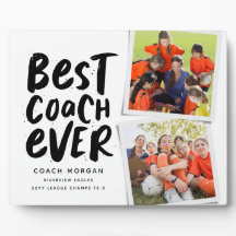 Bester Trainer je zwei Foto Team Danke