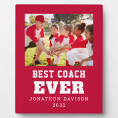 Bester Trainer jedes Jahr Name Team Foto Red White Fotoplatte (Vorderseite)