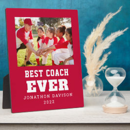 Bester Trainer jedes Jahr Name Team Foto Red White Fotoplatte