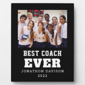 Bester Trainer jedes Jahr Name Team Foto Schwarz Fotoplatte (Vorderseite)