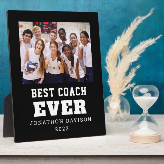 Bester Trainer jedes Jahr Name Team Foto Schwarz Fotoplatte (Seite)