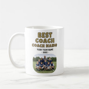 Bester Trainer Personalisiertes Team-Foto Danke Kaffeetasse