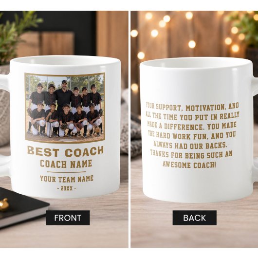 Bester Trainer Team Name Foto Danke Kaffeetasse