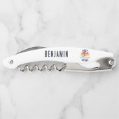 Bester Trauzeuge nach Par Custom Retro Hochzeit Kellnermesser (Rückseite)