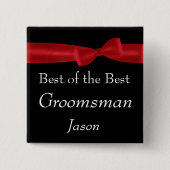 Bester TRAUZEUGE roter Button (Vorderseite)