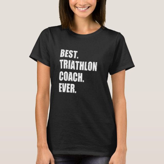 Bester Triathlon Coach Cyclist Jogger Schwimmen Tr T-Shirt (Vorderseite)
