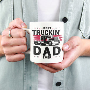 Bester Trucker-Vater aller Zeiten Vintage-Semi-Tru Kaffeetasse