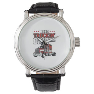 Bester Trucker-Vater aller Zeiten Vintage-Truck-Sh Armbanduhr