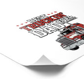 Bester Trucker-Vater aller Zeiten Vintage-Truck-Sh Fotodruck (Ecke)