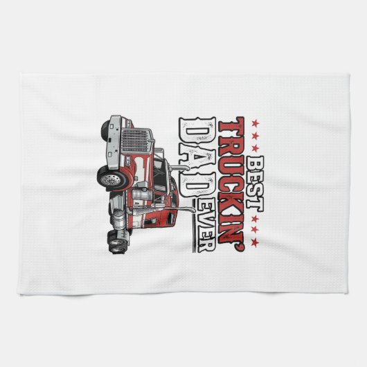 Bester Trucker-Vater aller Zeiten Vintage-Truck-Sh Geschirrtuch (Horizontal)